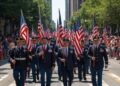 Veterans marching in Brooklyn Memorial Day parade during NYC weekend events 2026