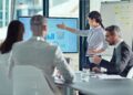NYC startup founders presenting funding pitch to investors during 2026 venture capital round