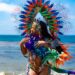 woman-dancing-caribbean-carnival-costume-unsplash - NYCwebzine A woman in an elaborate feathered costume celebrates at the West Indian carnival parade on Eastern Parkway in Brooklyn.