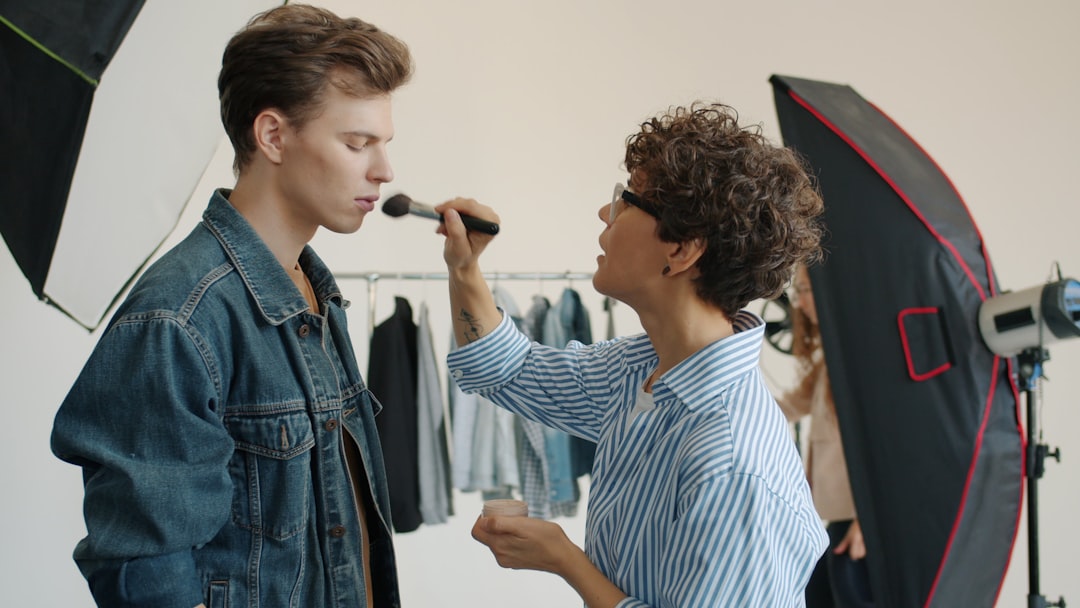 An emerging designer works with a model in a New York studio ahead of Fashion Week