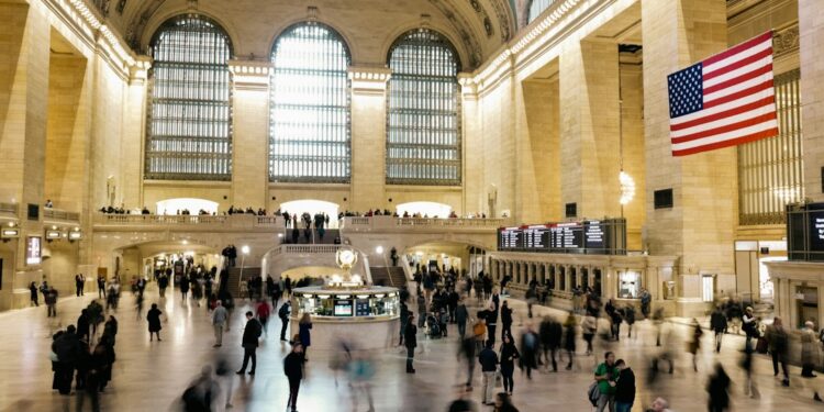 Day trips from NYC without a car photo 1 - NYCwebzine Traveler boards a train for day trips from NYC