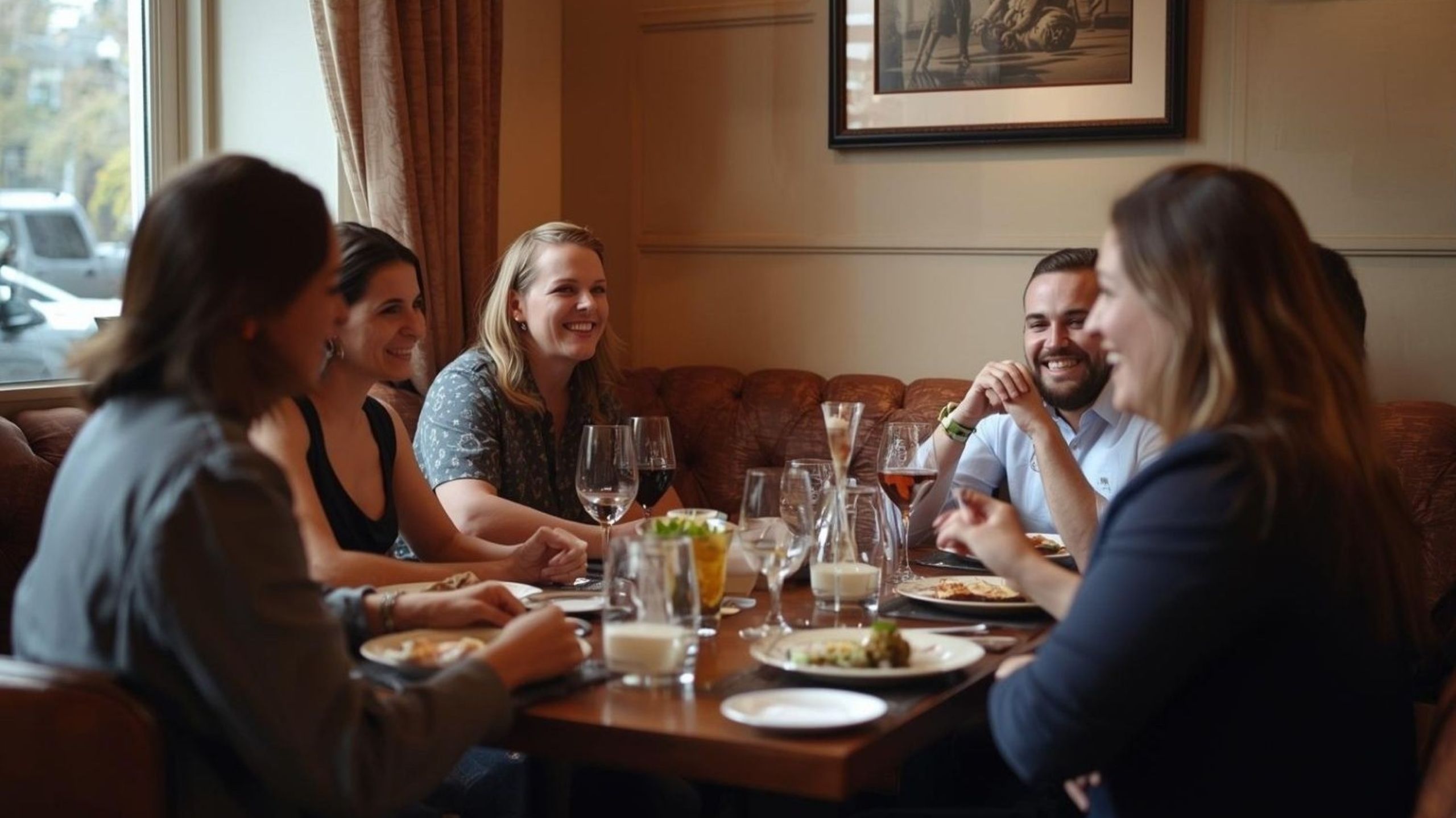 Food lovers enjoying spring dining experience at new restaurant opening New York