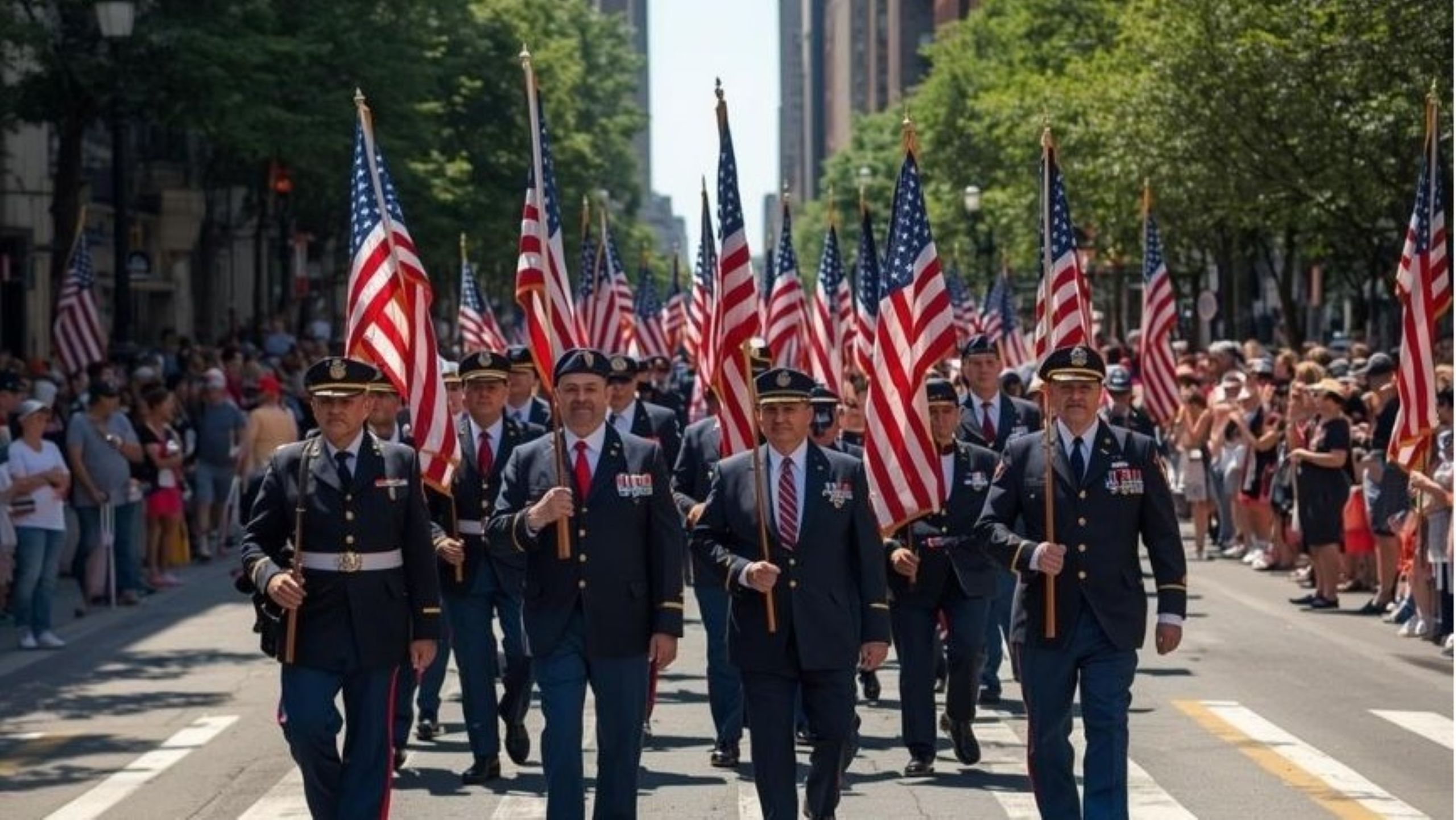 Veterans marching in Brooklyn Memorial Day parade during NYC weekend events 2026